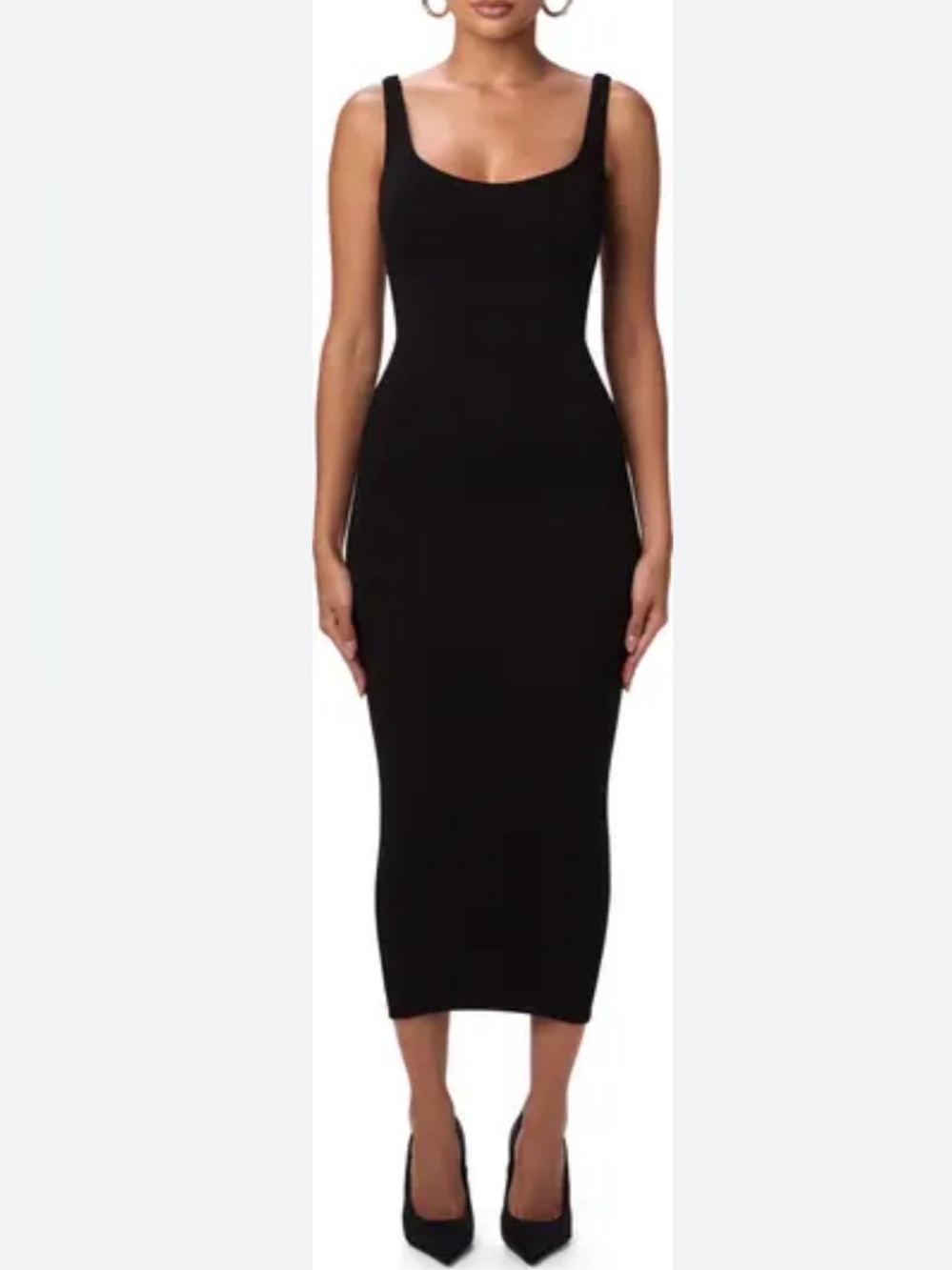 Naked Wardrobe Tank Dress, Black, 2X - Plus size